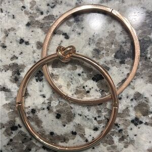 Kate Spade Rose Gold Knot Bracelet Set